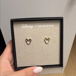 NIB Disney x BaubleBar Gold Earrings